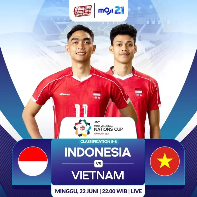 Saksikan Live Streaming AVC Cup 2025: Indonesia vs Vietnam!